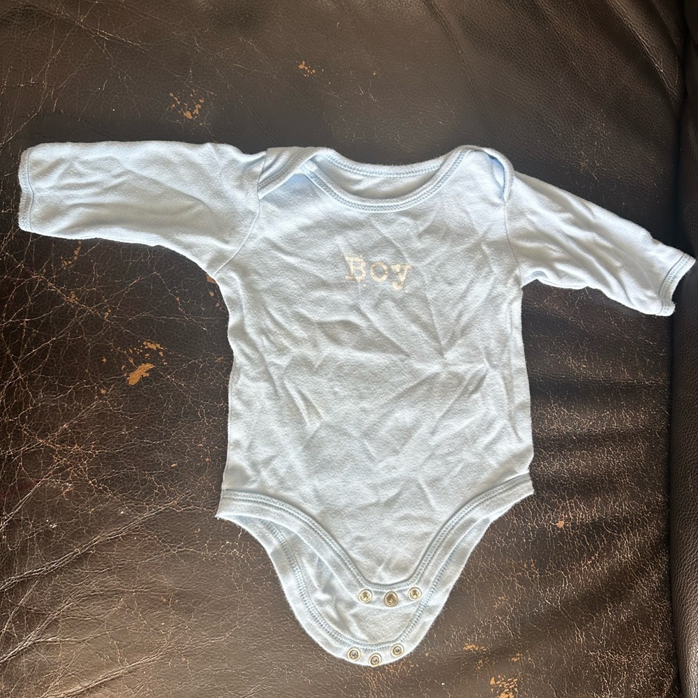 Charming Light Blue Baby Bodysuit